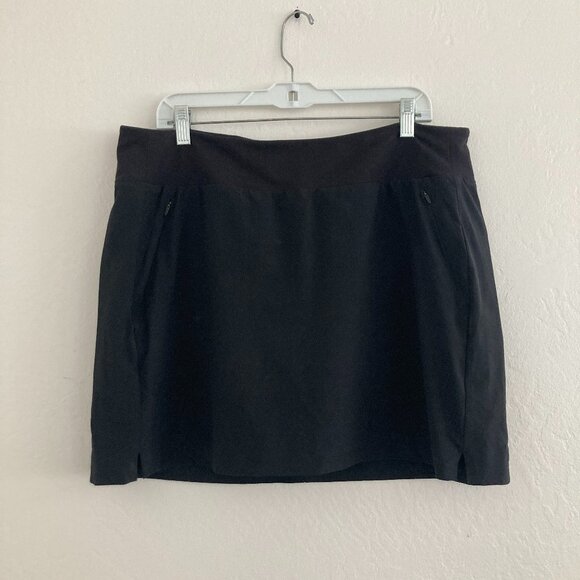 Athleta Soho Skort Black Exercise Walking Travel Errands Tennis Hiking Size 16 - Picture 3 of 8